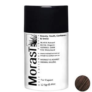 پودر پرپشت کننده مورست مدل Dark Brown مقدار 12.5 گرم Morast Dark Brown Hair Fattener Fiber12.5g