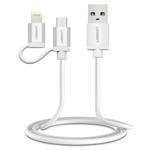 Ugreen US165 USB To Lightning And microUSB Cable 1m