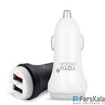 شارژر فندکی سریع Totu Design Dual Port Car Charger CC04