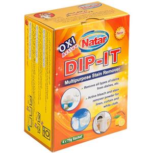 پودر لکه بر چند کاره ناتار مدل DIP-IT چهار بسته ی 75 گرمی Natar DIP-IT Multipurpose Stain Remover Powder 300gr