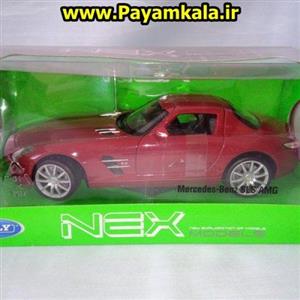 ماکت فلزی اتومبیل مرسدس بنز SLS AMG بزرگ (1:24)(MERCEDES-BENZ BY WELLY) 