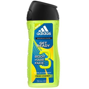 شامپو بدن مردانه آدیداس مدل Get Ready حجم 250 میلی لیتر Adidas Get Ready Body Shampoo For Men 250ml