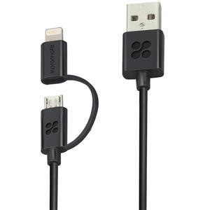 کابل تبدیل USB به microUSB و لایتنینگ پرومیت مدل linkMate-Duo طول 1.2 متر Promate linkMate-Duo USB To microUSB And Lightning Cable 1.2m