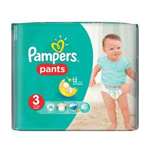 پوشک پمپرز مدل Pants سایز 3 بسته 26 عددی Pampers Pants Size 3 Diaper Pack of 26