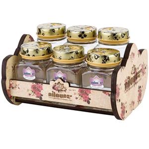 جا ادویه‌ای نیلوفر مدل Nilou بسته 7 عددی Niloufar Nilou Spice Container Pack of 7
