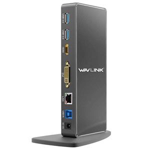 داک استیشن یونیورسال ویولینک مدل WL-UG39DK7 Wavlink WL-UG39DK7 Universal Docking Station