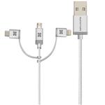 Promate uniLink Trio USB to microUSB/USB-C/Lightning Cable 1.2m