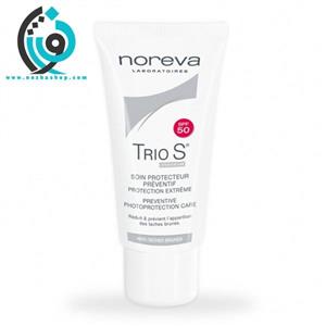کرم ضد آفتاب بدون ‎رنگ تریو وایت اس SPF 50 مناسب انواع پوست 40 میلی‎لیتر نوروا Noreva Trio White S SPF50 Sunscreen All Skin Types 40 ml