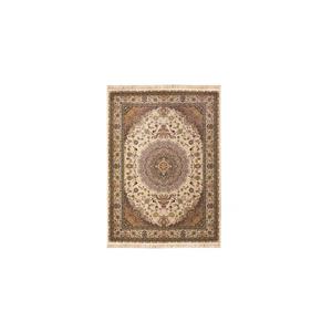 فرش ماشینی نیاوران طرح روژان کد FR170 زمینه کرم