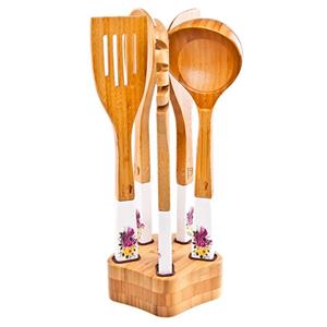 سرویس 6 پارچه کفگیر و ملاقه بونیتا مدل 4012 Bonita 4012 Spatula And Ladle Set 6 Pieces