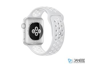 ساعت هوشمند اپل واچ 2 مدل Nike Plus Silver با دستبند اسپرت نقره ای/سفید Apple Watch 2 Nike Plus 42mm Silver Aluminum Case with Pure Platinum/White Nike Sport Band