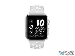 ساعت هوشمند اپل واچ 2 مدل Nike Plus Silver با دستبند اسپرت نقره ای/سفید Apple Watch 2 Nike Plus 42mm Silver Aluminum Case with Pure Platinum/White Nike Sport Band