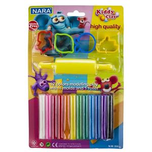 خمیر بازی 12 رنگ کیدی کالا مدل  Nara Kiddy Clay Nara  12 Colors Play Dough