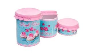 ست ظروف فانتزی ملامین آبی طرح گل