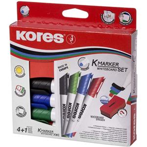 ست ماژیک و تخته پاک کن وایت برد کورس مدل K Kores K Whiteboard Marker and Eraser Set