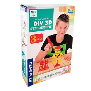کیت ساختنی لیمینگ تویز مدل Diy 3D Stereoscopic 3 Pens Lei Meng Toys Diy 3D Stereoscopic 3 Pens Building Kit