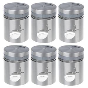 جا ادویه‌ای سه کاره دور استیل زیباسازان بسته 6 تایی Zibasazan Triple Function Round Steel Spice Container Pack Of 6