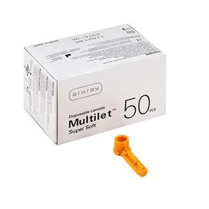 سوزن تست قند خون آرکری مدل Multilet Super Soft بسته 50 عددی Arkray Multilet Super Soft Lancets Pack Of 50