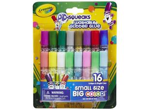 چسب اکلیلی CRAYOLA مدل 4200CR 16 ct Pip-Squeaks Washable Glitter Glue 