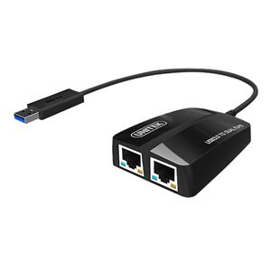 مبدل USB 3.0 به Gigabit Ethernet دوتایی یونیتک مدل Y-3463 Unitek Y-3463 USB 3.0 To Dual Gigabit Ethernet Adapter