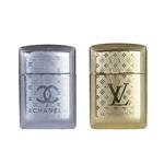 فندک طلایی و نقره ای بسته 2 عددی طرح Chanel و Louis Vuitton