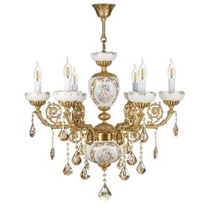 لوستر چشمه نور 6 شعله کد C2910 Cheshmeh Noor Six Flames C2910 Chandelier