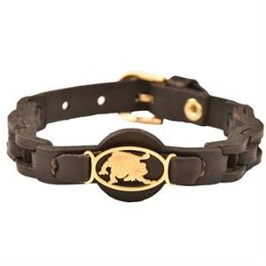 دستبند چرمی کهن چرم طرح تولد مرداد مدل BR112-15 Kohan Charm Mordad BR112-15 Leather Bracelet