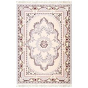 فرش ماشینی شاهکار مشهد طرح آناهیتا مدرن 7101 زمینه نقره ای