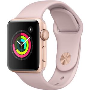 ساعت هوشمند اپل واچ 3 مدل  38mm Gold Aluminum Case with Pink Sand Sport Band Apple Watch Series 3 GPS 38mm Gold Aluminum Case with Pink Sand Sport Band