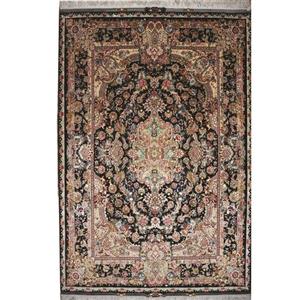 فرش دستباف سه متری تبریز چله ابریشم طرح سالاری قالیچه carpet