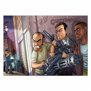 تابلوی ونسونی طرح GTA V Comic سایز 30x40