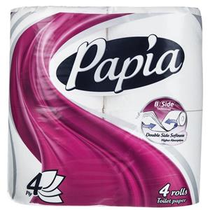 دستمال توالت پاپیا مدل B Side بسته 4 عددی Papia B Side Toilet Tissues 4pcs