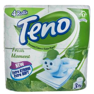 دستمال توالت تنو مدل Fresh Moment بسته 4 عددی Teno Fresh Moment Toilet Tissues 4pcs