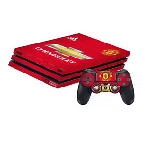 برچسب پلی استیشن 4 Pro پلی اینفینی مدل Manchester United Play infini Manchester United Play Station 4 Pro Cover