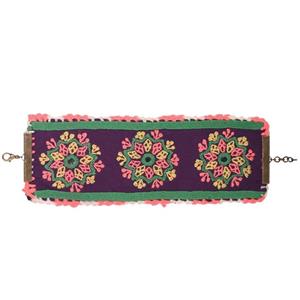 دستبند سوزن دوزی گالری آرژه طرح بنفشه مدل 00-11 Arzhe 11-00 Violet Needlework Bracelet