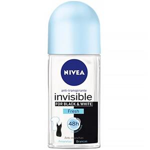 رول ضد تعریق زنانه نیوا مدل Invisble Black and White Fresh حجم 50 میلی لیتر Nivea Roll On Deodorant For Women 50ml 