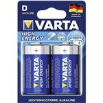 Varta High Energy Alkaline LR20 D Battery - Pack of 2
