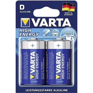 باتری D وارتا مدل High Energy Alkaline LR20 بسته 2 عددی