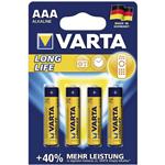 Varta LongLife Alkaline LR03AAA Battery - Pack of 4