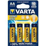 Varta LongLife Alkaline LR6AA Battery - Pack of 4