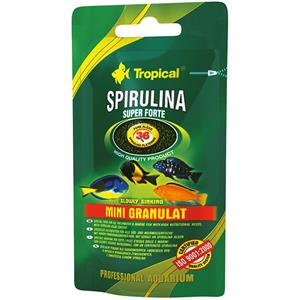 غذای ماهی تروپیکال مدل Super Spirulina Forte Mini Granulat وزن 22 گرم Tropical Super Spirulina Forte Mini Granulat Fish Food 22g