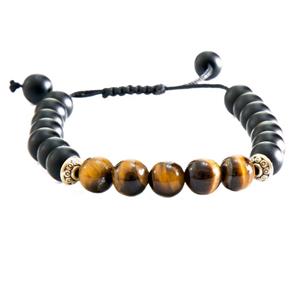 دستبند نوژین مدل Tiger Eye Onyx Nojin Tiger Eye Onyx Bracelet