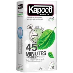 کاندوم کاپوت تاخیری طولانی 45minutes  بسته 12 عددی Kapoot 45 Minutes Condoms 12Psc