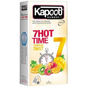 کاندوم کاپوت مدل 7Hot Time  بسته 12 عددی Kapoot 7Hot Time Condoms 12Psc