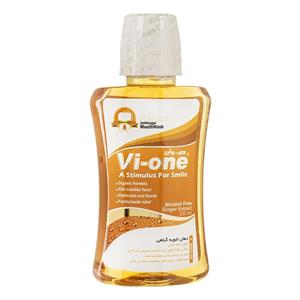دهان شویه وی وان مدل Natural ضد قارچ حاوی عصاره زنجبیل حجم 330 میلی لیتر
