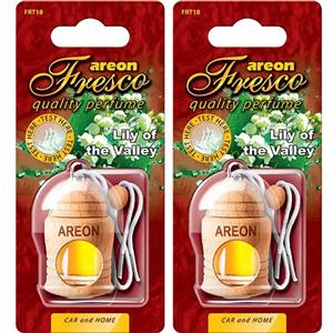 خوشبو کننده ماشین آرئون مدل فرسکو با رایحه گل زنبق - بسته دو عددی Areon Fresco Lily Of The Valley Car Air Freshener- Pack Of 2