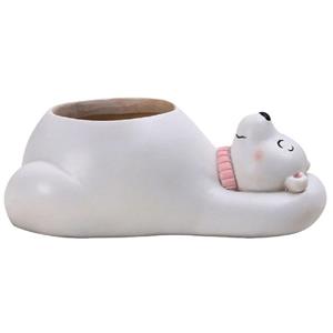 گلدان دکوگل طرح خرس سفید مدل DG027 Decogol White Bear DG027 Flower Pot