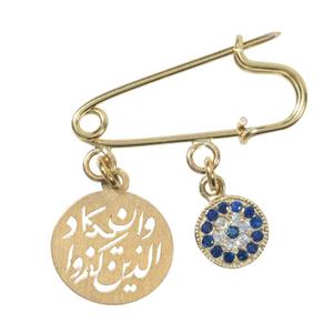 سنجاق سینه طلا 18 عیار رزا مدل PG38 Rosa Gold Brooch 