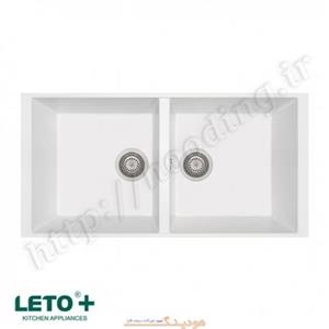 سینک گرانیتی لتو مدل دلوکس سفید