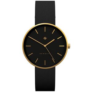 ساعت مچی عقربه ای نیوگیت مدل The Drumline Radial Brass Case Black Strap